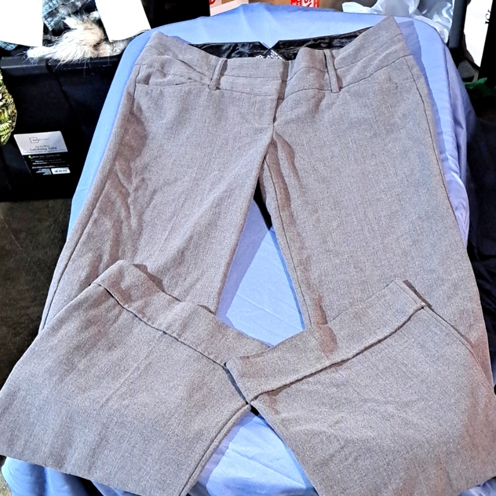 Stooshy 9 gray slacks with pockets wide leg